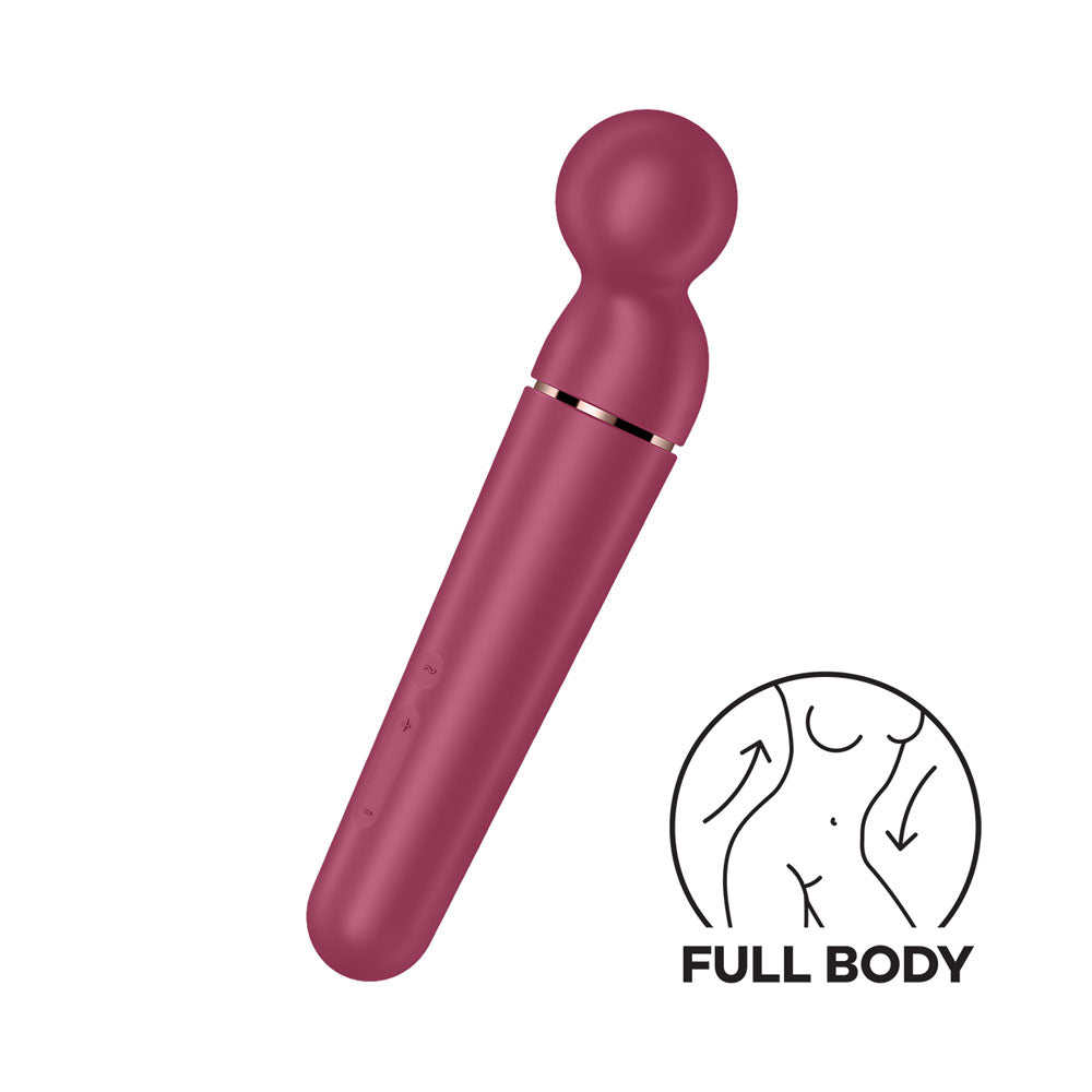 Satisfyer Planet Wand-er - Berry - Berry/Rose Gold USB Rechargeable Massager Wand-4046068