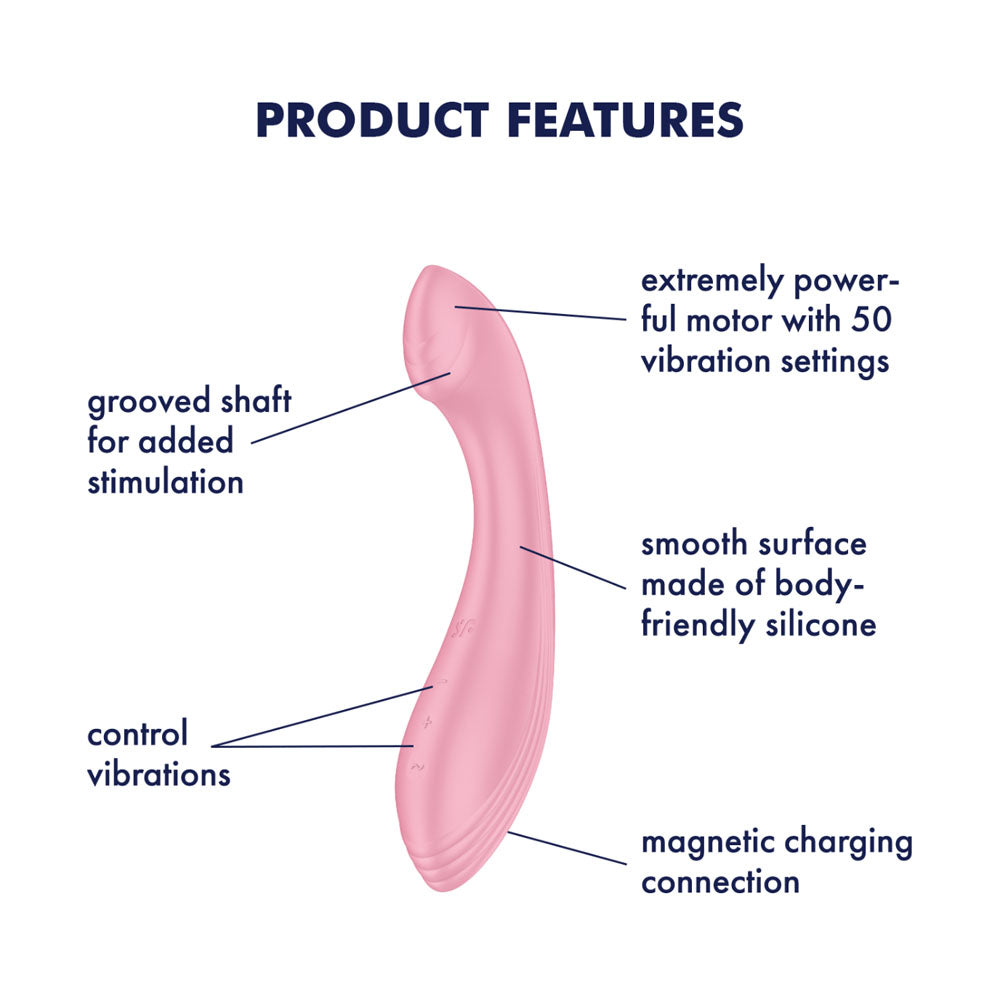 Satisfyer G-Force - Pink - Pink USB Rechargeable Vibrator - 4048628