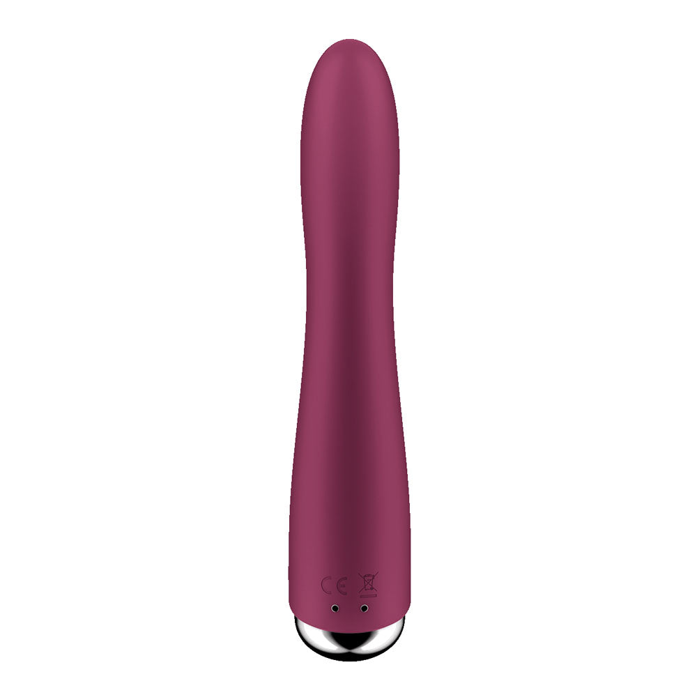 Satisfyer Spinning Vibe 1 - Red - Red 17.8 cm USB Rechargeable Rotating Vibrator-4048697