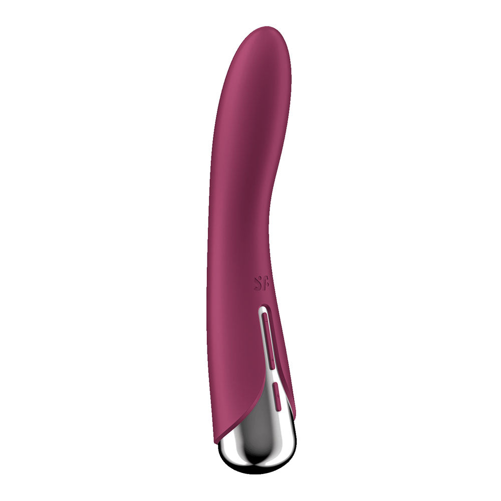 Satisfyer Spinning Vibe 1 - Red - Red 17.8 cm USB Rechargeable Rotating Vibrator-4048697