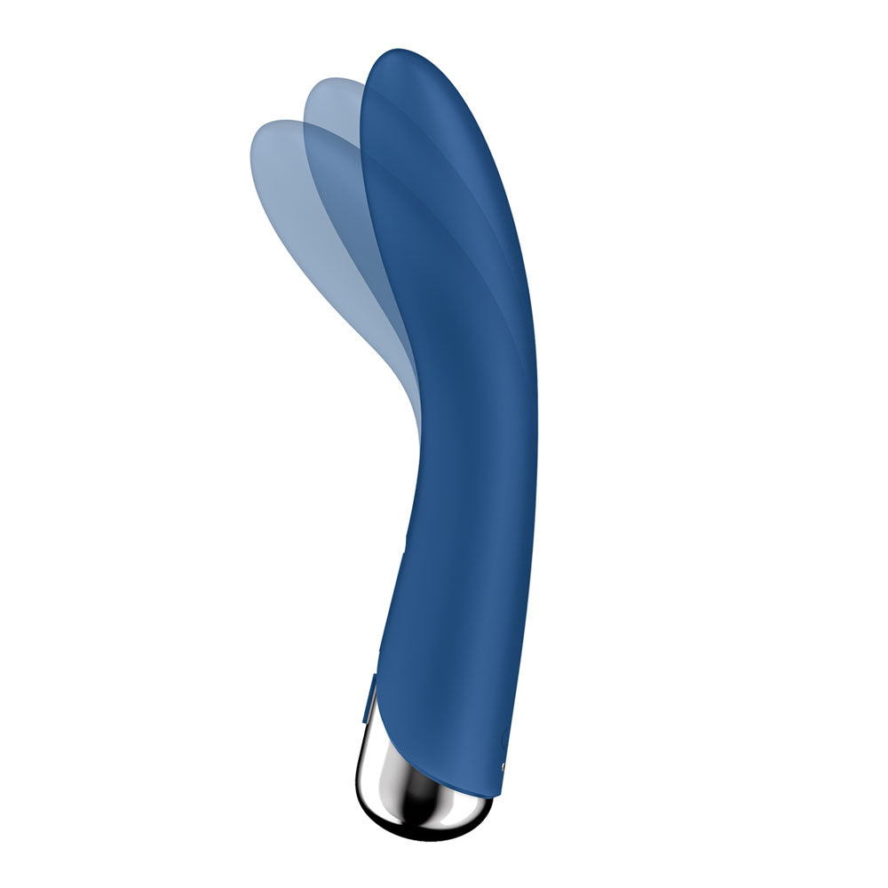 Satisfyer Spinning Vibe 1 - Blue - Blue 17.8 cm USB Rechargeable Rotating Vibrator-4048703