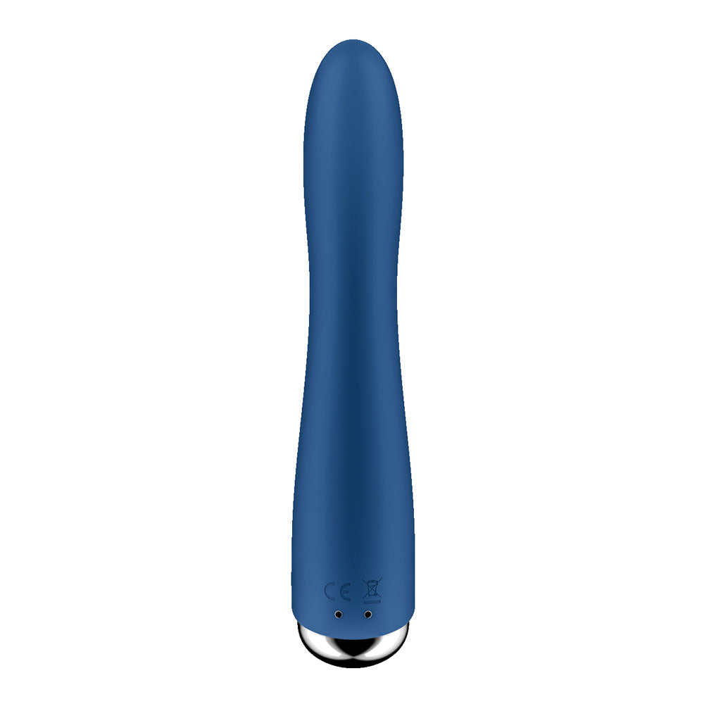 Satisfyer Spinning Vibe 1 - Blue - Blue 17.8 cm USB Rechargeable Rotating Vibrator-4048703