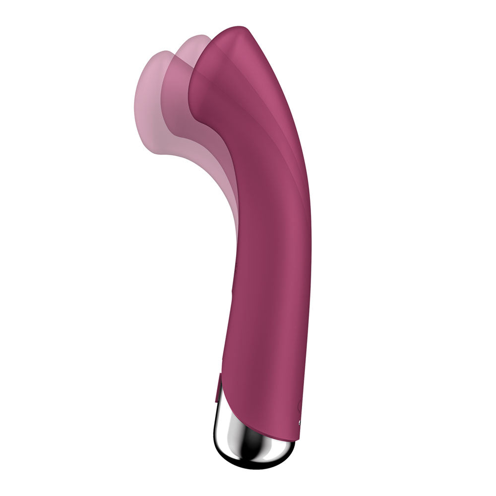 Satisfyer Spinning G-Spot 1 - Red - Red 16.5 cm USB Rechargeable Rotating Vibrator-4048758