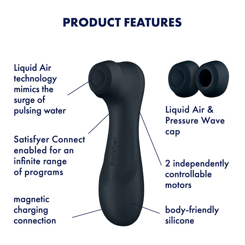 Satisfyer Pro 2 Generation 3 with App Control - Dark Grey - Dark Grey Touch-Free USB-Rechargeable Clitoral Stimulator-4051857