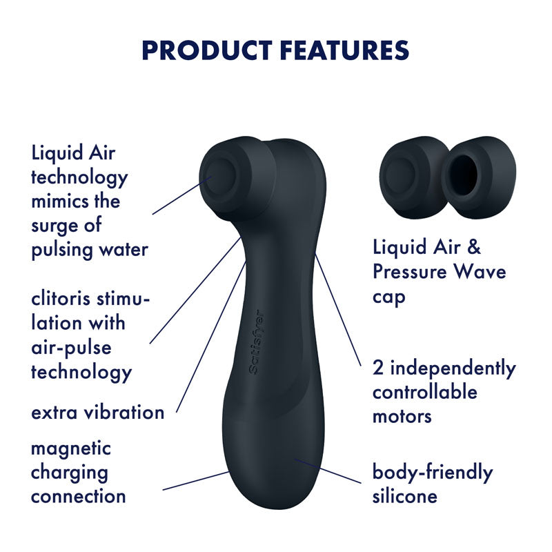 Satisfyer Pro 2 Generation 3 - Dark Grey - Dark Grey Touch-Free USB-Rechargeable Clitoral Stimulator-4051888