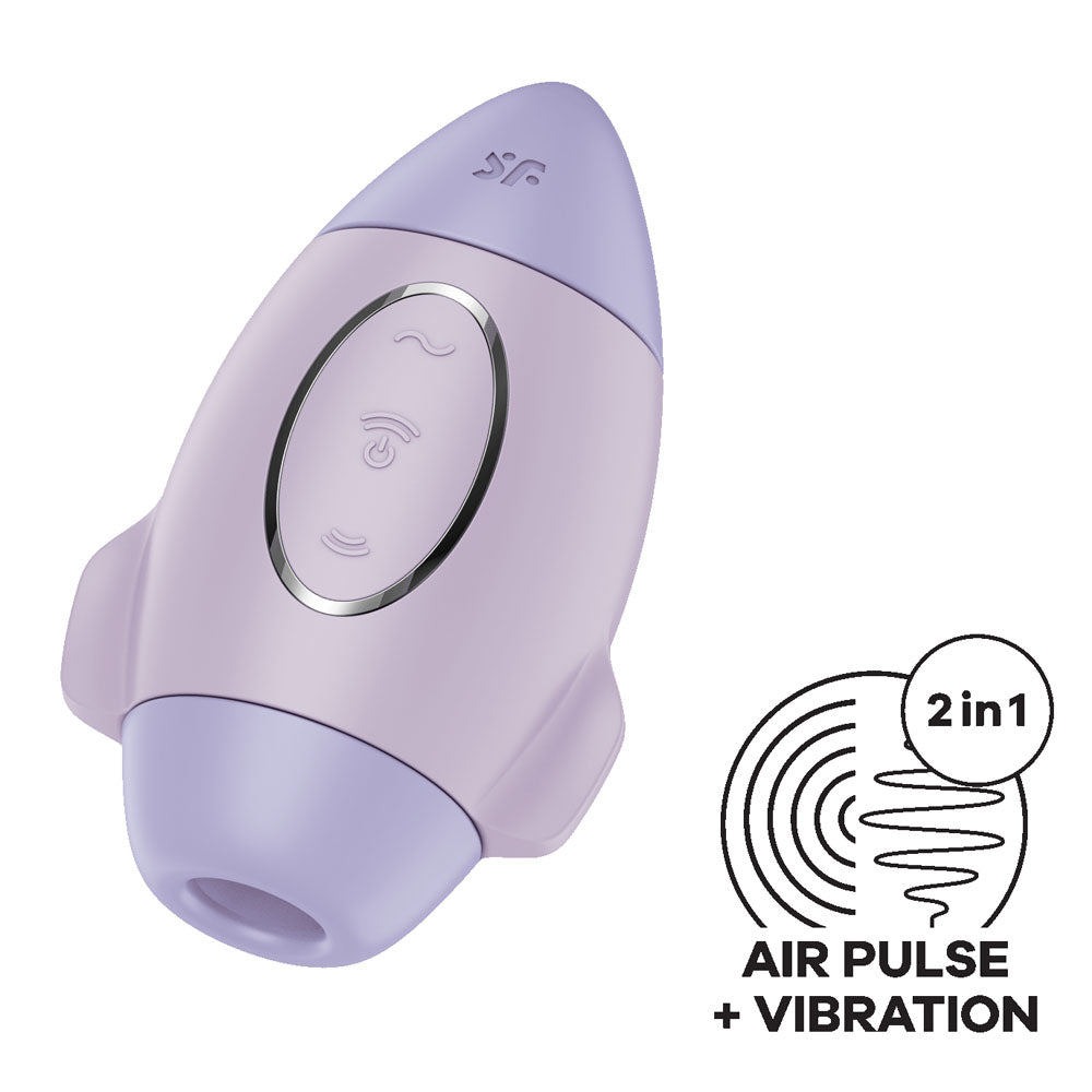 Satisfyer Mission Control - Violet - Violet USB Rechargeable Vibrating Air Pulse Stimulator-4060088