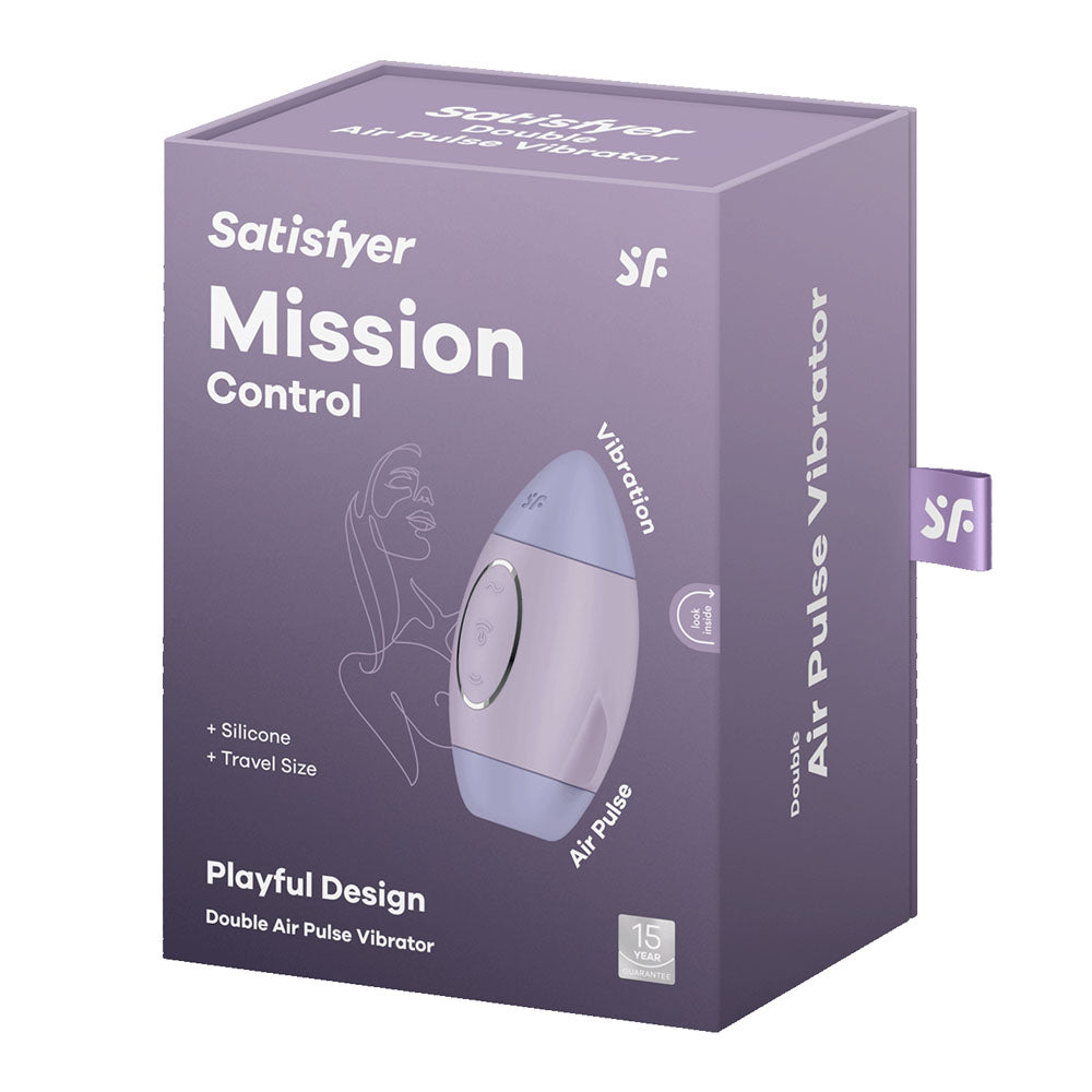 Satisfyer Mission Control - Violet - Violet USB Rechargeable Vibrating Air Pulse Stimulator-4060088