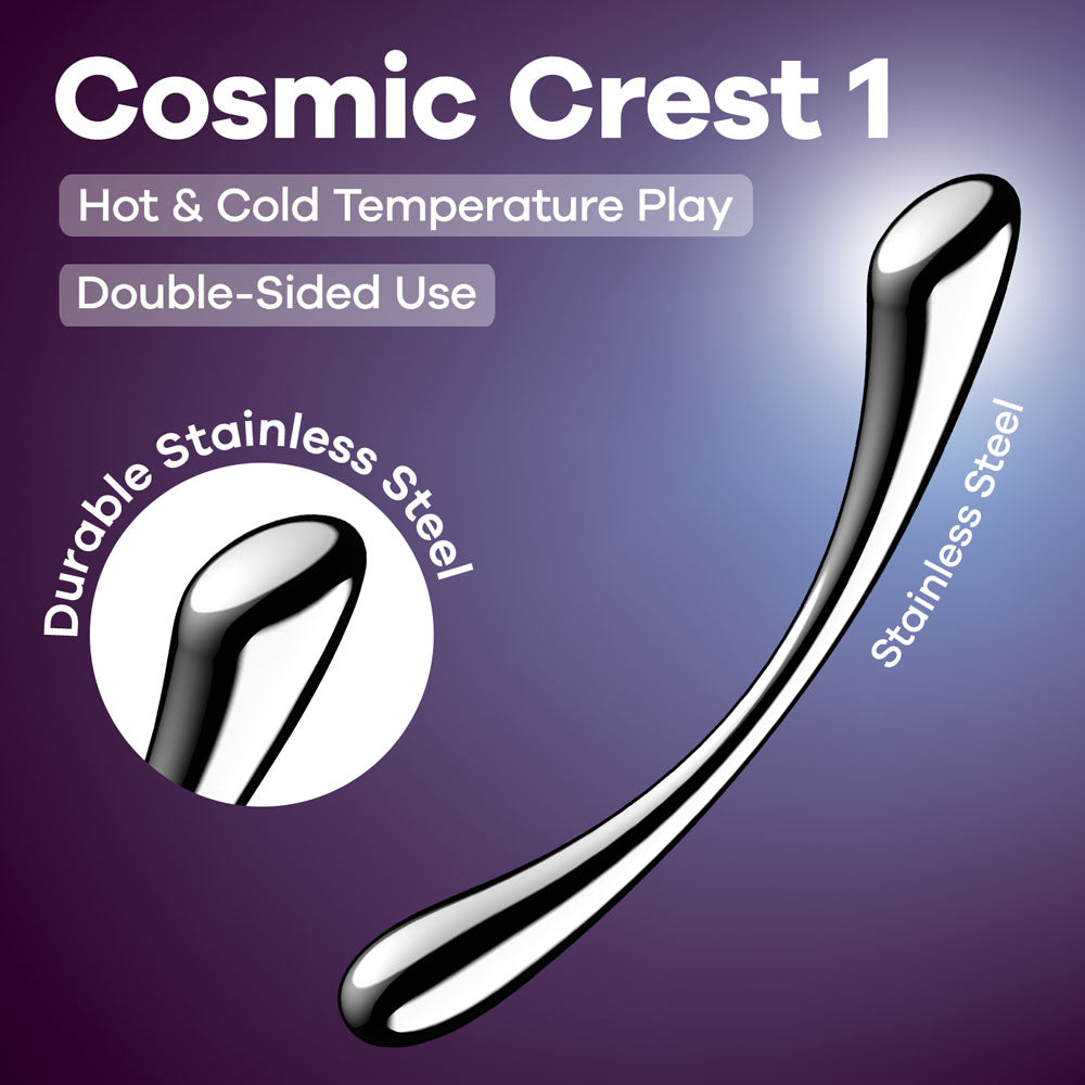 Satisfyer Cosmic Crest 1 - Chrome Steel 24 cm Dildo-4066967