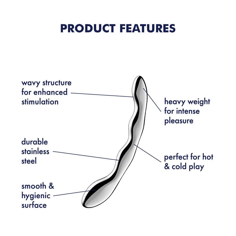 Satisfyer Cosmic Crest 2 - Chrome Steel 20.5 cm Dildo-4066974