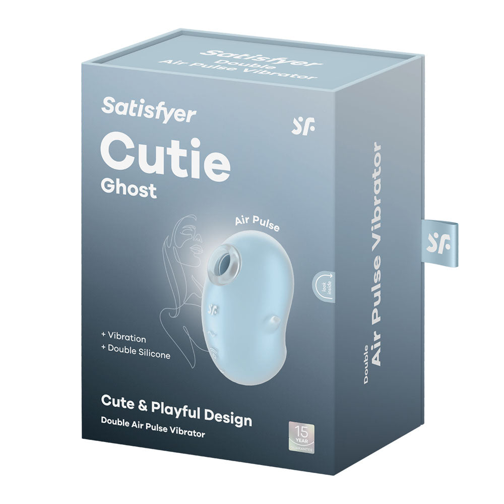 Satisfyer Cutie Ghost - Blue - Blue USB Rechargeable Air Pulse Stimulator-4067759