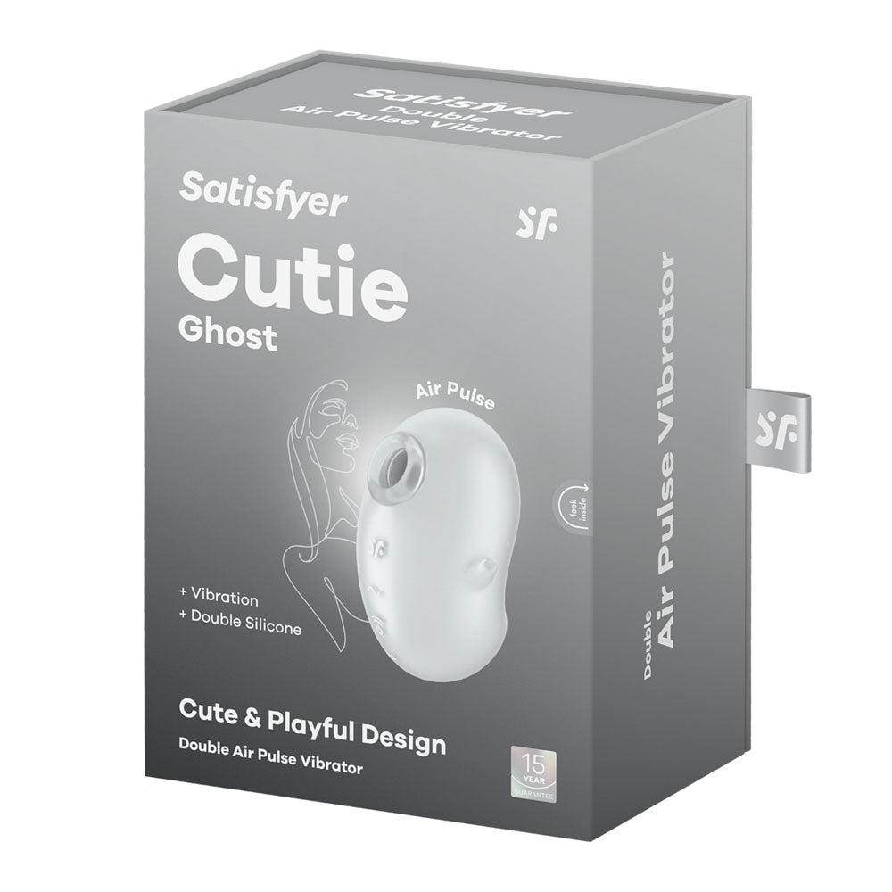 Satisfyer Cutie Ghost - White - White USB Rechargeable Air Pulse Stimulator-4067766