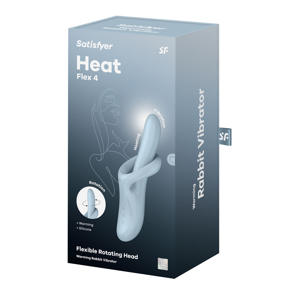 Satisfyer Heat Flex 4 - Blue - Blue USB Rechargeable Heating Vibrator-4068220