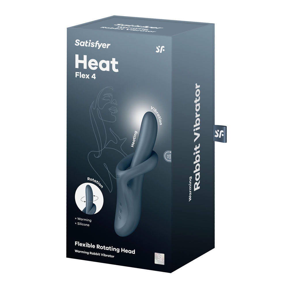 Satisfyer Heat Flex 4 - Grey - Grey USB Rechargeable Heating Vibrator-4068237