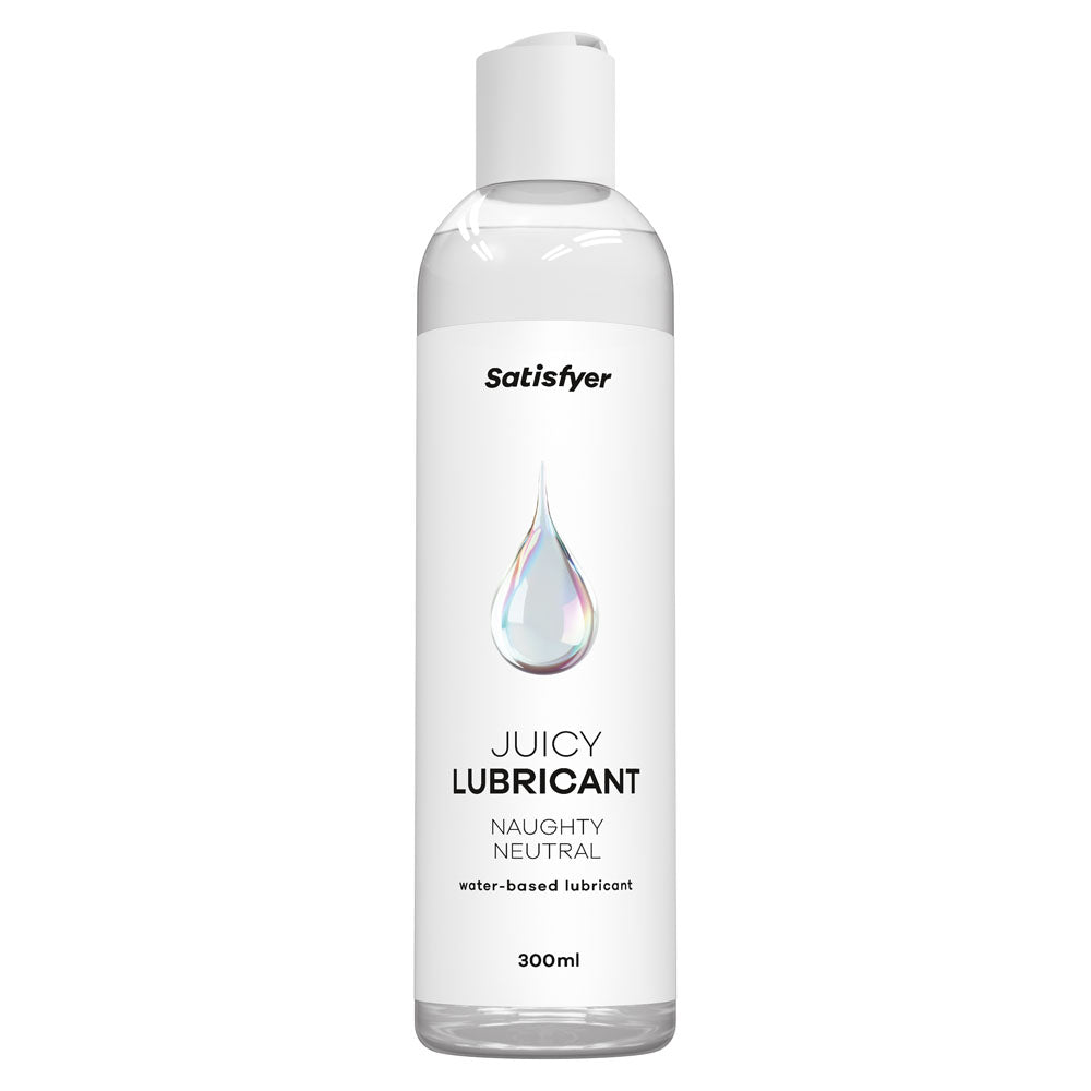 Satisfyer Juicy Lubricant 300 ml Naughty Neutral - Unscented Water Based Lubricant - 300 ml Bottle-4082837