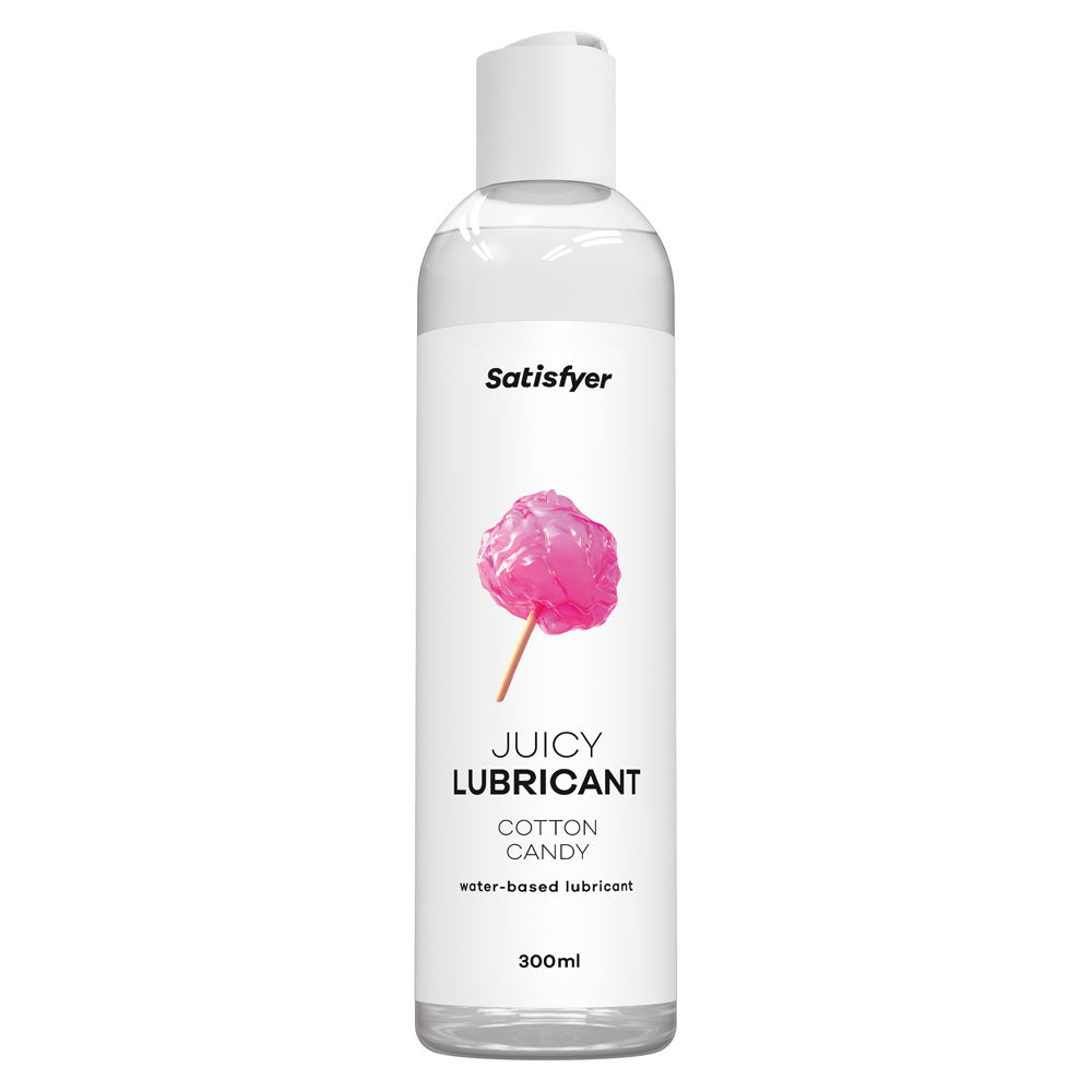 Satisfyer Juicy Lubricant 300 ml Cotton Candy - Cotton Candy Scented Water Based Lubricant - 300 ml Bottle-4082899