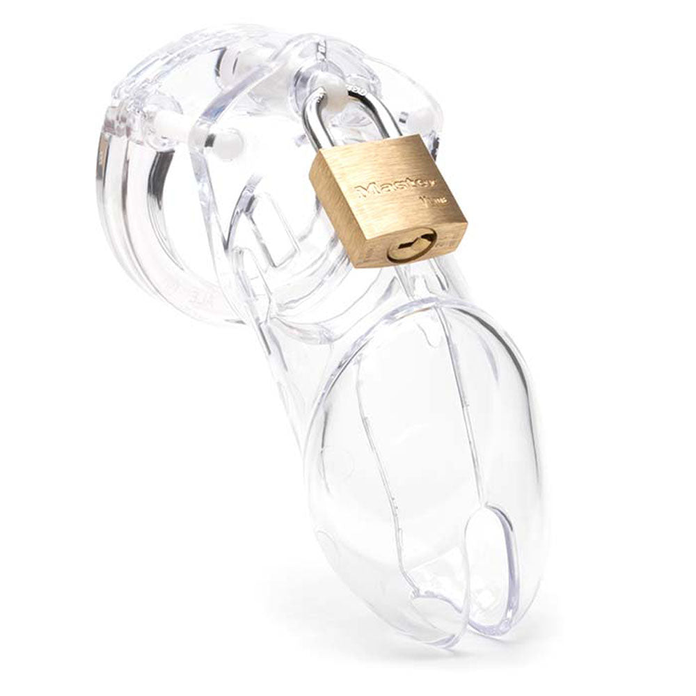 CB-6000 Chastity Cock Cage Kit - Clear - Clear 3.25 Inch Cock Cage Kit-6000CLR