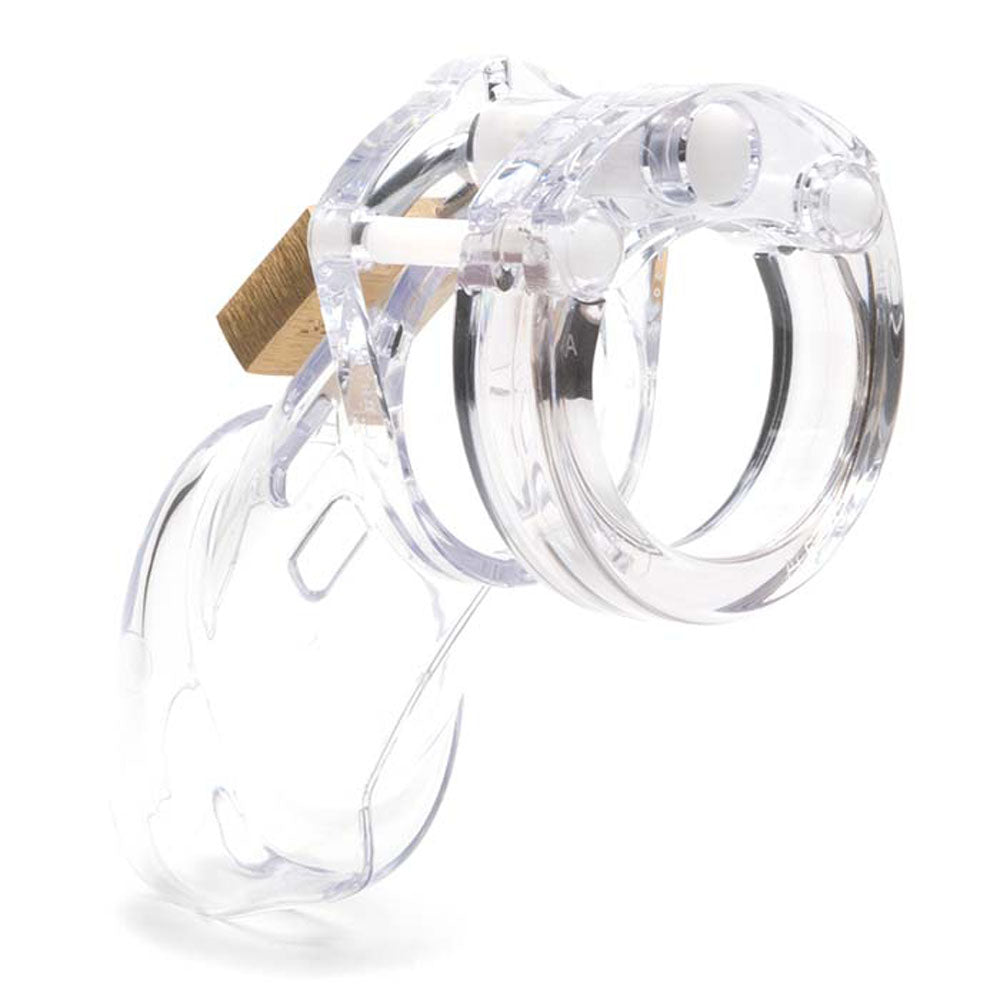 CB-6000 Chastity Cock Cage Kit - Clear - Clear 3.25 Inch Cock Cage Kit-6000CLR