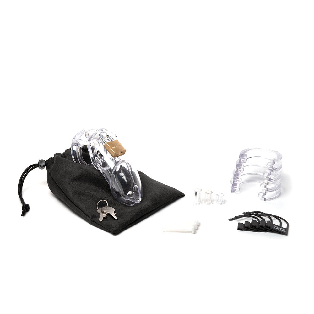 CB-6000 Chastity Cock Cage Kit - Clear-(6000clr)