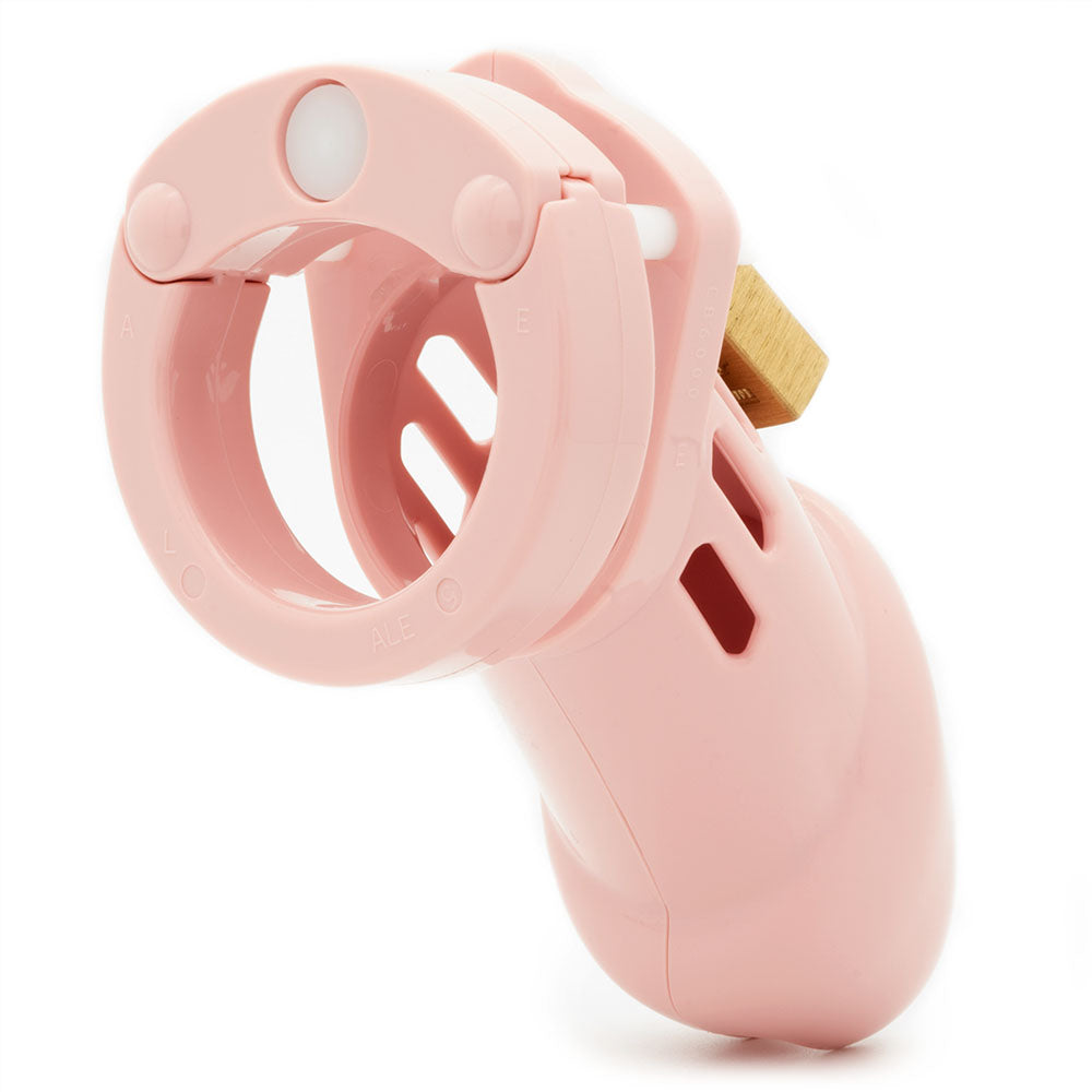 CB-6000 Chastity Cock Cage Kit - Pink - Pink 3.25 Inch Cock Cage Kit-6000PNK