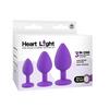 HEART LIGHT SILICONE ANAL TRAINING KIT - PURPLE
