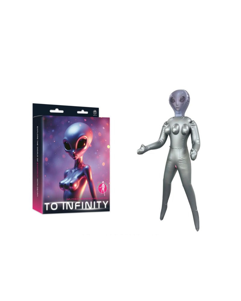 TO INFINITY ALIEN PVC INFLATABLE DOLL SILVER-643224
