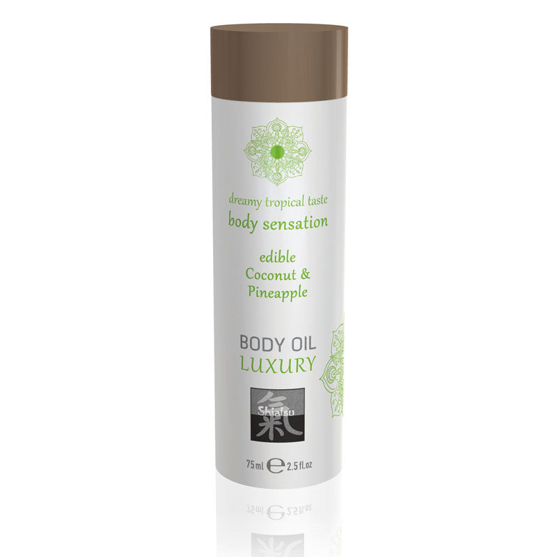 SHIATSU Edible Body Oil - Luxury - Coconut & Pineapple Flavoured - 75 ml-67025