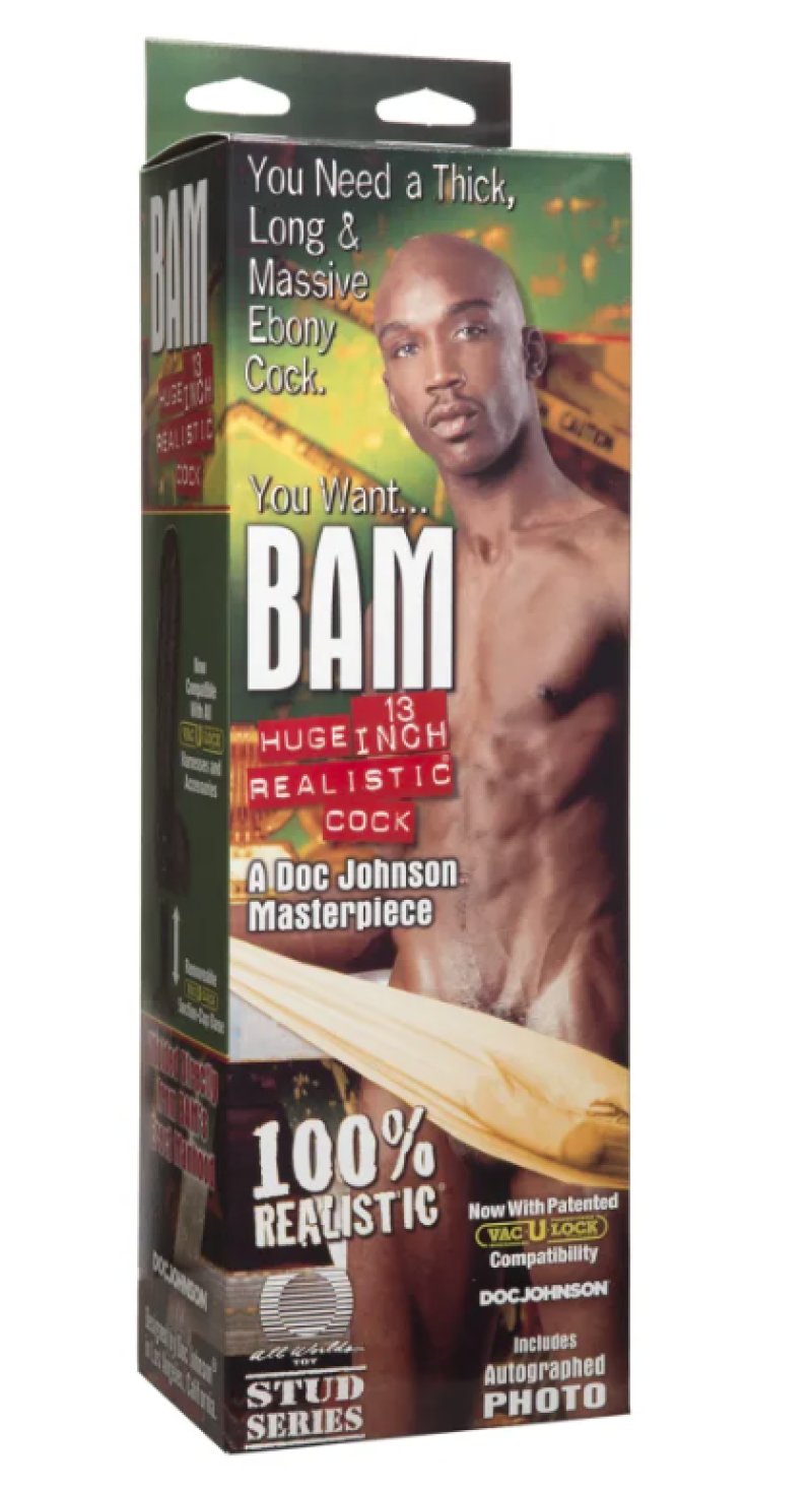 Signature Cocks - Bam - Huge 13 Inch Realistic Cock with Removable Vac...-8170-01-BX
