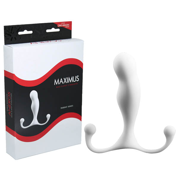 Aneros Maximus Trident - White Prostate Massager-894757001836