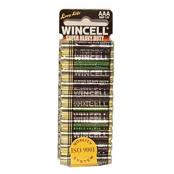 Wincell AAA Super Heavy Duty Batteries - Super Heavy Duty Batteries - AAA 10 Pack-AAABP10SH