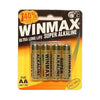 Winmax AA Super Alkaline Batteries - Super Alkaline Batteries - AA 4 Pack-AABP4SA