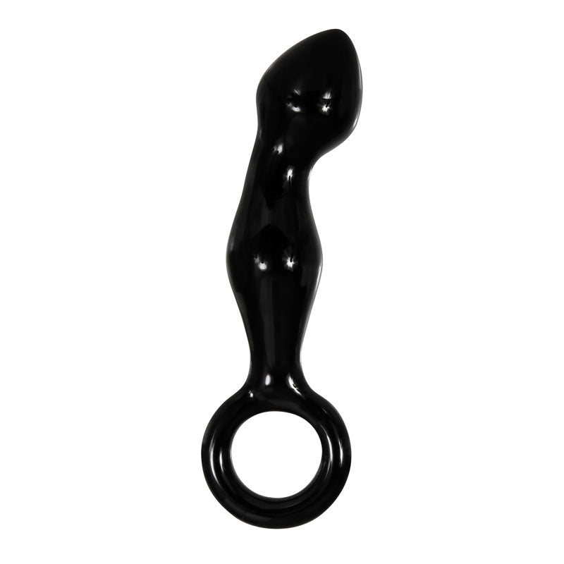 Adam & Eve ADAMS GLASS PROSTATE MASSAGER - Black Glass 16.6 cm Prostate Massager-AE-WF-9307-2