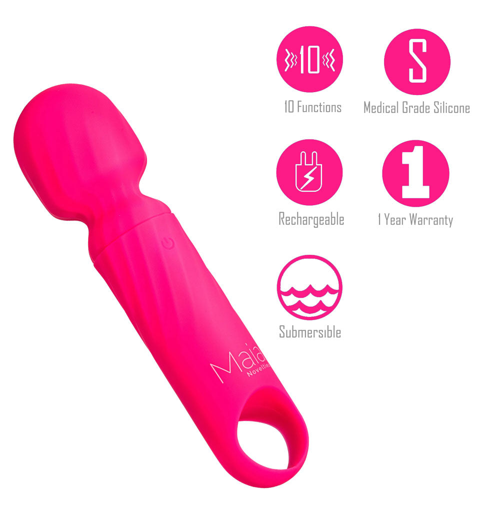 Maia DOLLY - Pink - Pink 12.7 cm USB Rechargeable Massage Wand-AF-004-P1