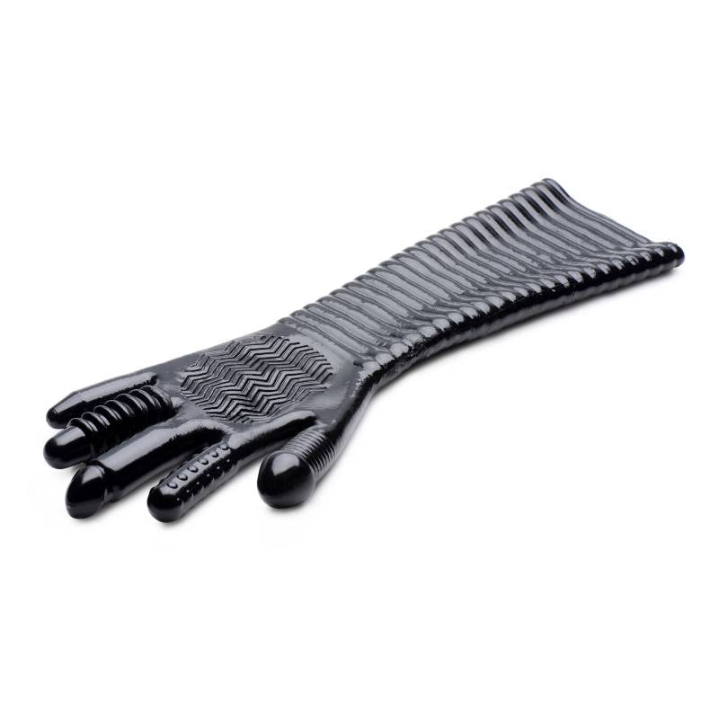 Master Series Pleasure Fister - Black Textured Fisting Glove-AF897