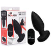 Ass Thumpers The Taper - Black 13 cm USB Rechargeable Vibrating Butt Plug with Wireless Remote-AG389