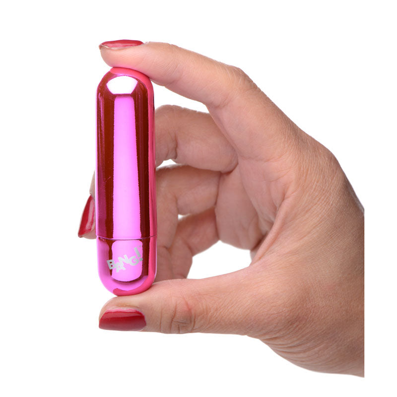 Bang! 10X Vibrating Metallic Bullet - Pink USB Rechargeable Bullet-AG656-PINK