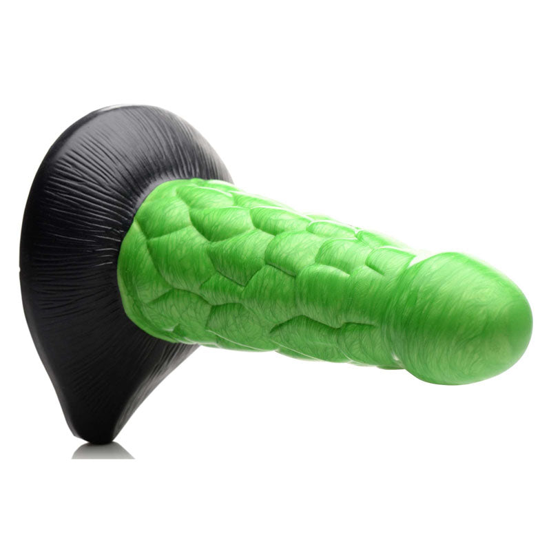 Creature Cocks Radioactive Reptile Thick Scaly Silicone Dildo - Green 19 cm Dildo-AG872