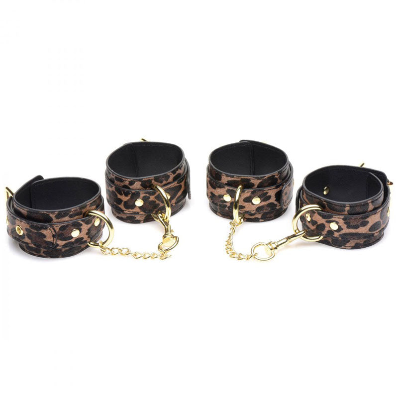 Master Series Wild Sex - Leopard Coloured 7 Piece Bondage Set-AG956