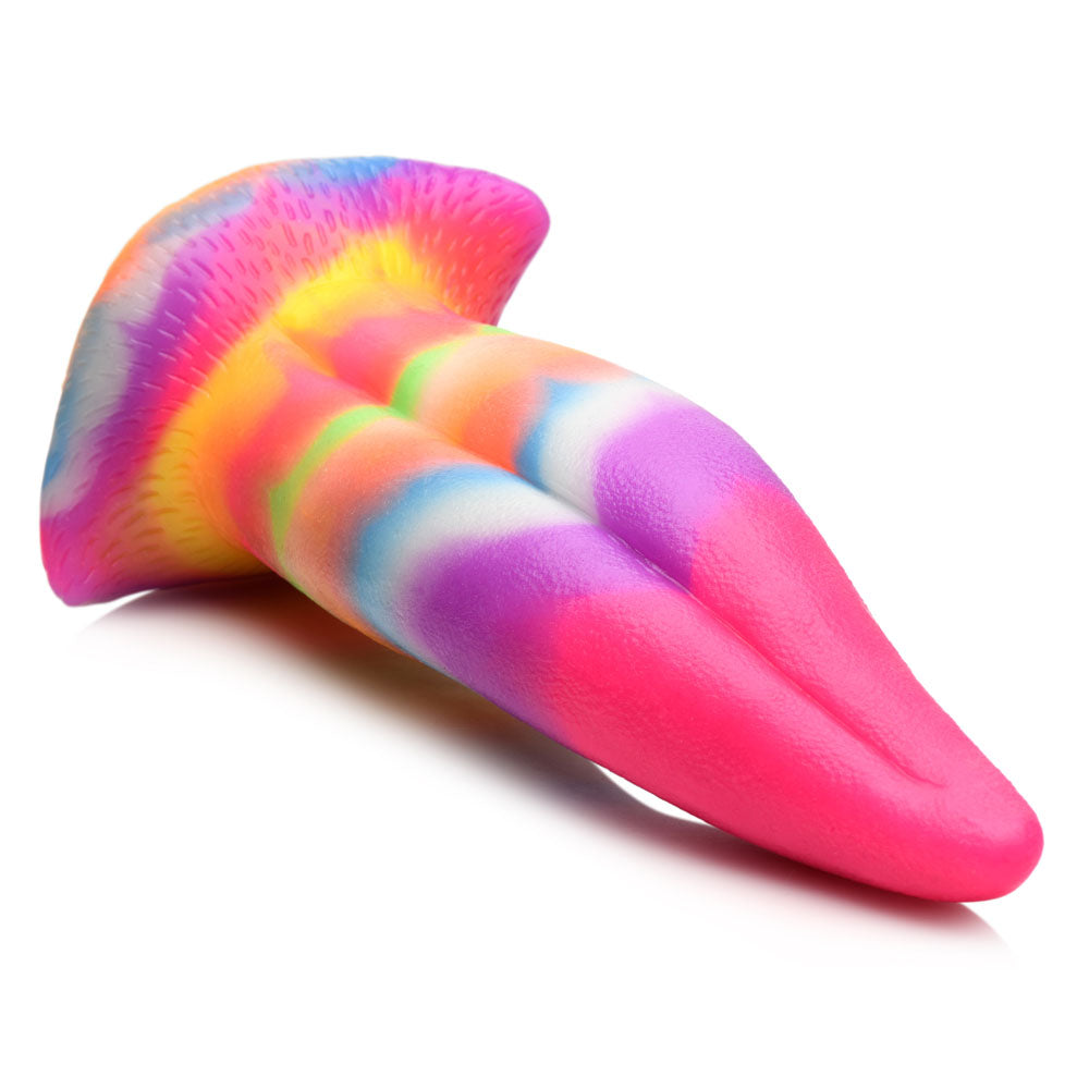 Creature Cocks Unicorn Kiss Silicone Dildo - Coloured 21.4 cm Fantasy Unicorn Tongue Dildo-AH100