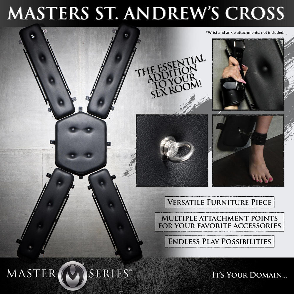 Master Series Master St Andrews Cross - Bondage Furniture-AH138