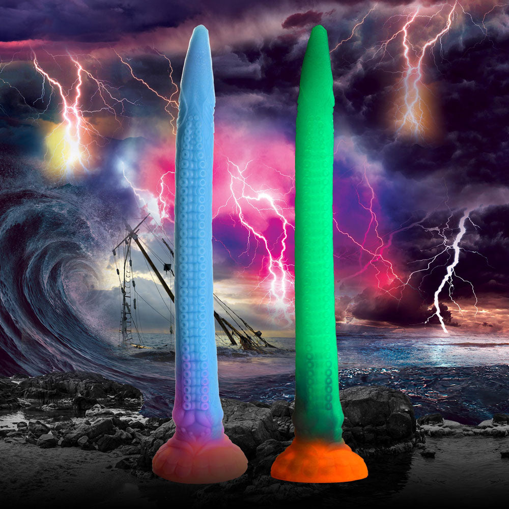 Creature Cocks Larva Silicone Dildo - Coloured 46 cm Fantasy Tentacle Dildo-AH149