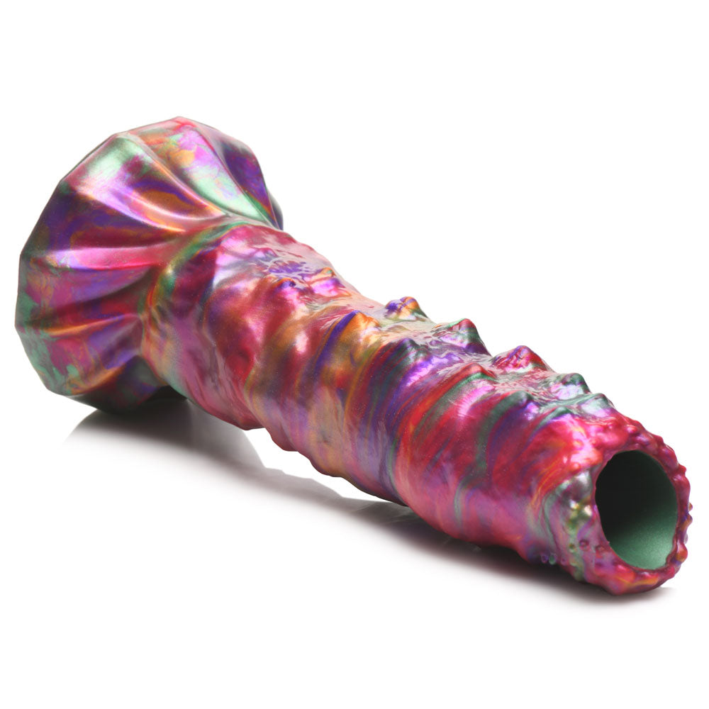 Creature Cocks Larva Silicone Dildo - Coloured 22.9 cm Fantasy Dildo with Eggs-AH195