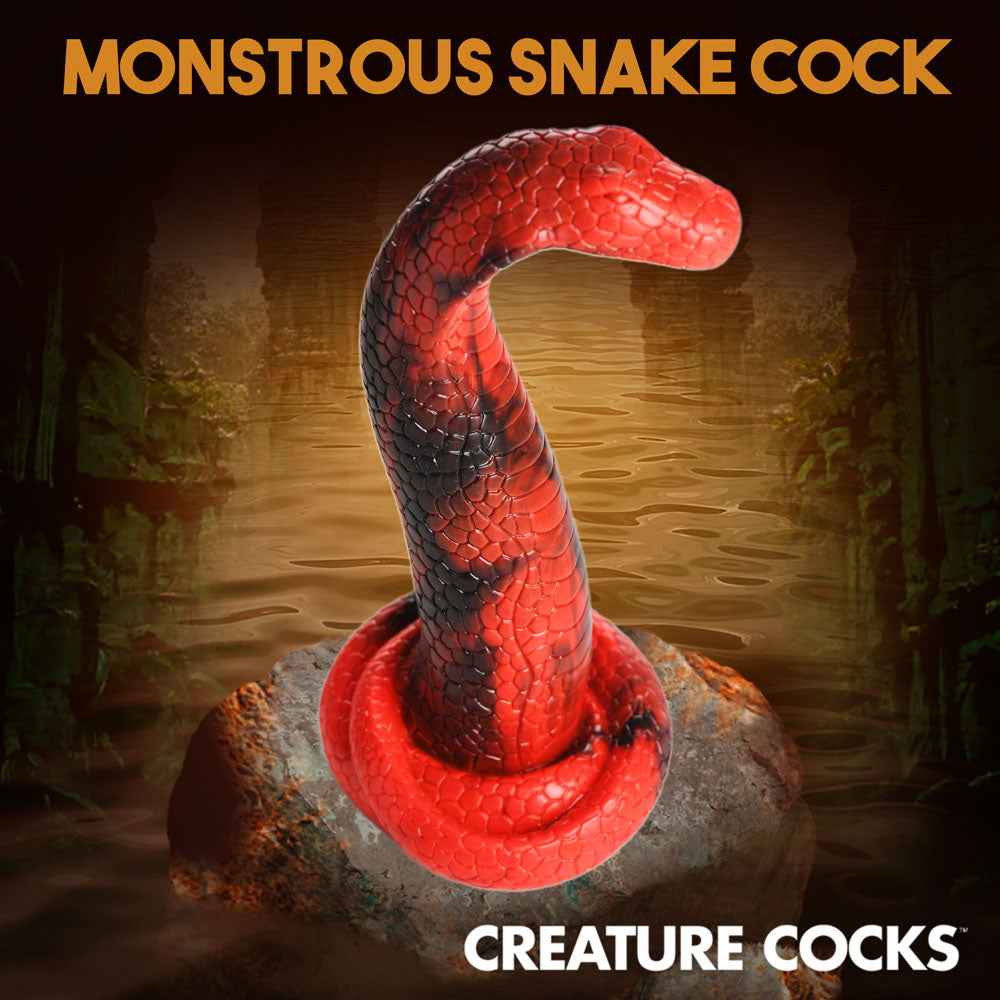 Creature Cocks King Cobra Silicone Dildo - Red 21.4 cm Fantasy Dildo-AH196