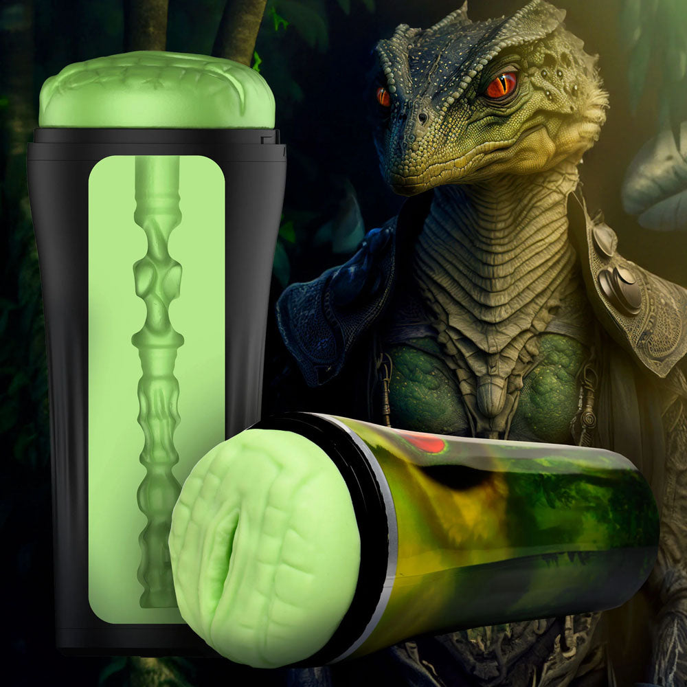 Creature Cocks Raptor Reptile Stroker - Green Fantasy Stroker-AH241