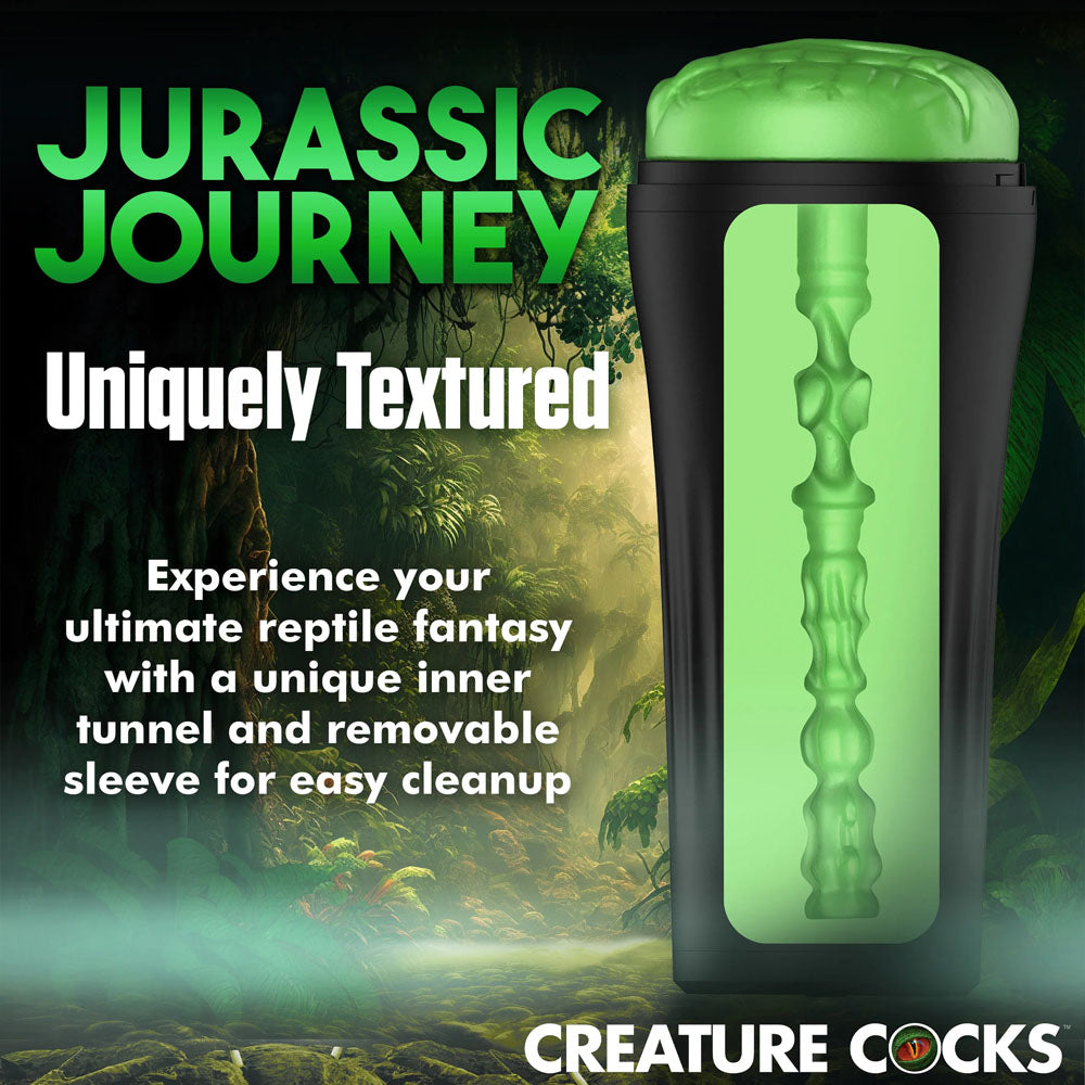 Creature Cocks Raptor Reptile Stroker - Green Fantasy Stroker-AH241