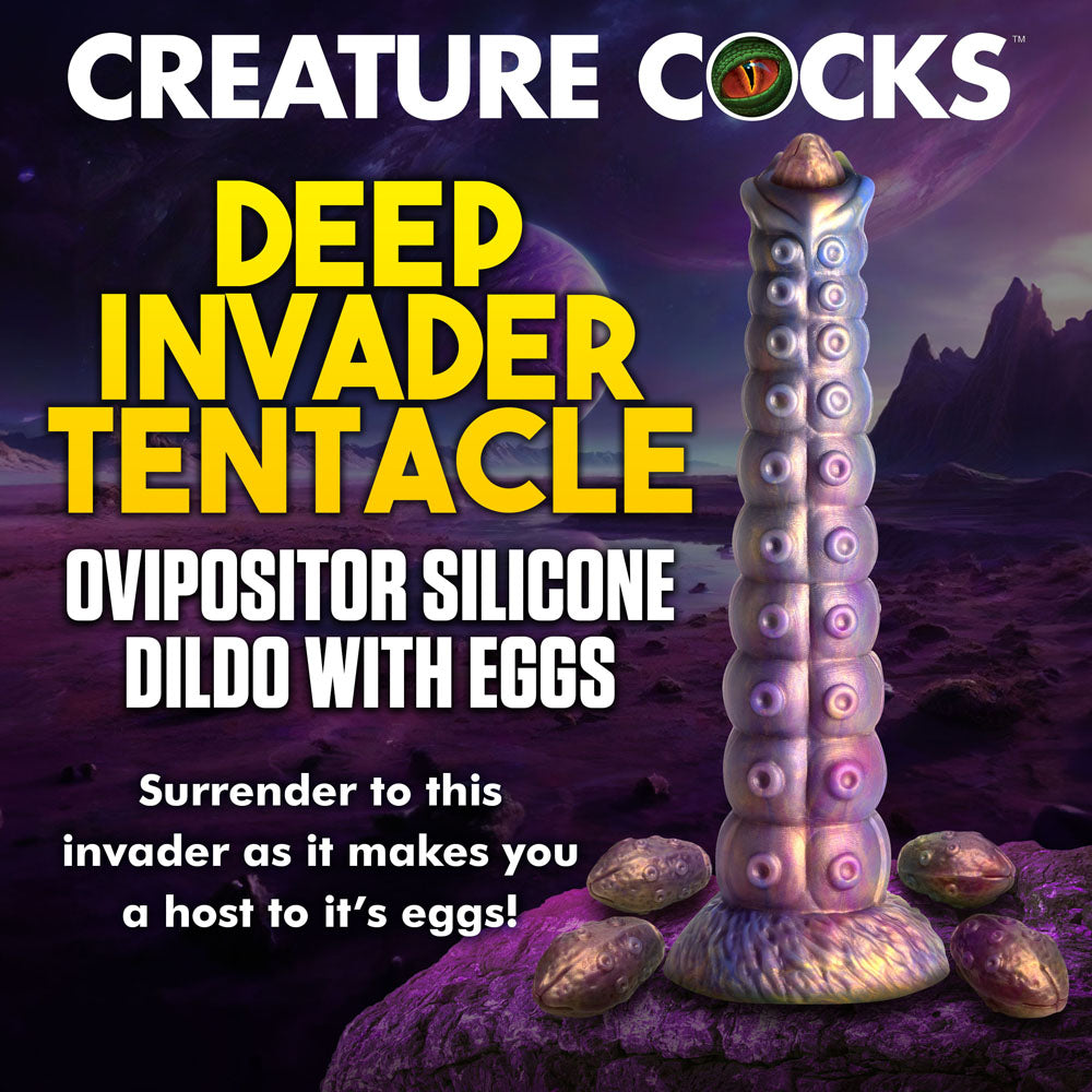 Creature Cocks Deep Invader - Multi-Coloured 22.9 cm Ovipositor Fantasy Dildo-AH407