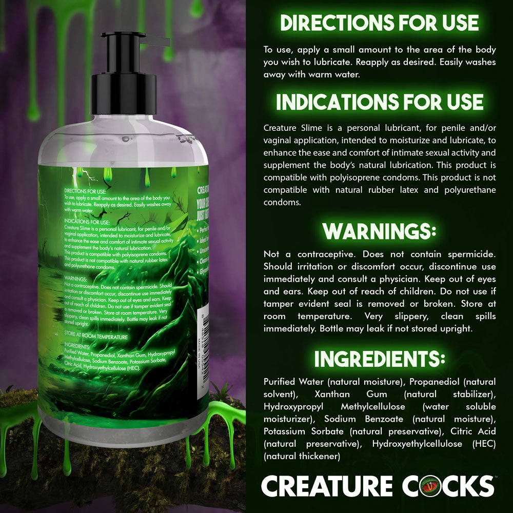 Creature Cocks Water-Based Lubricant - 473 ml - Water Based Lubricant - 473 ml Pump Bottle-AH455-16OZ