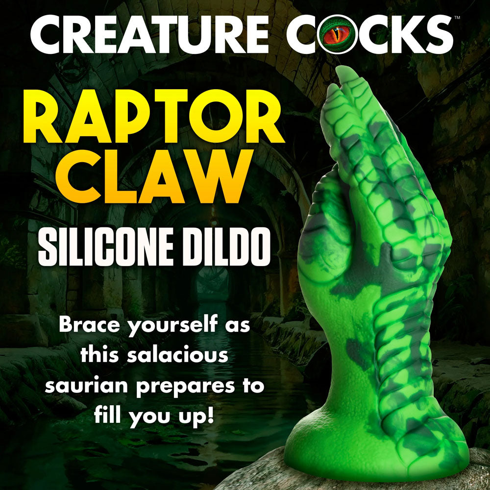 Creature Cocks Raptor Claw Fisting Silicone Dildo - Green 21.8 cm Claw Fantasy Dildo