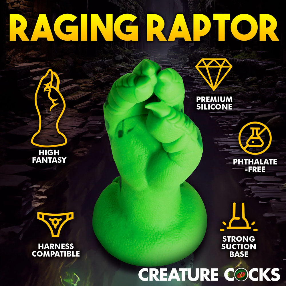 Creature Cocks Raptor Claw Fisting Silicone Dildo - Green 21.8 cm Claw Fantasy Dildo