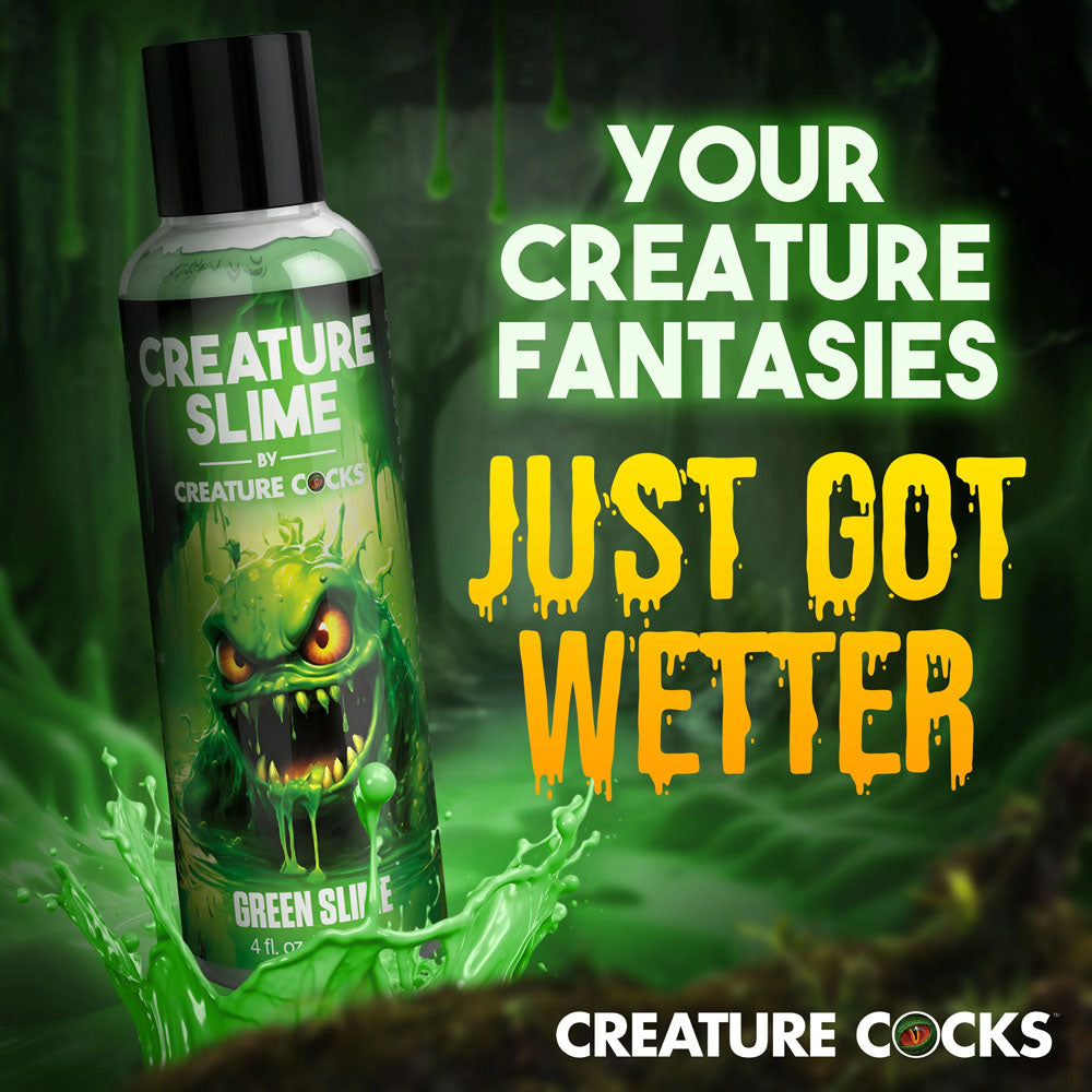 Creature Slime by Creature Cocks - Green Slime - Green Water Based Lubricant - 118 ml Bottle-AH586-4OZ