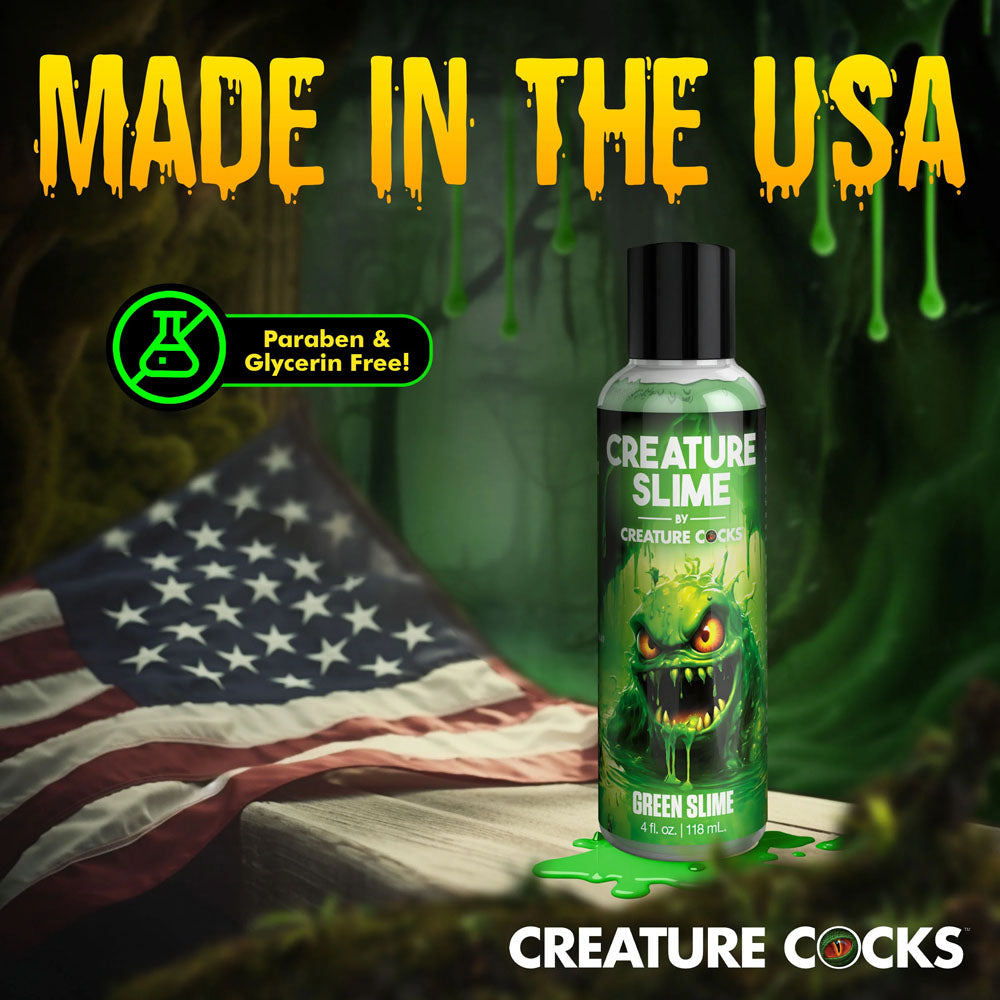 Creature Slime by Creature Cocks - Green Slime - Green Water Based Lubricant - 118 ml Bottle-AH586-4OZ